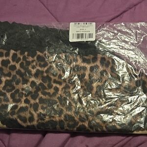 Leopard Print Hipster Panties with Black Lace Trim